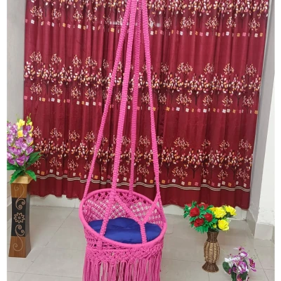 চেয়ার দোলনা গোলাপি কালার বেল্ট সহ 18