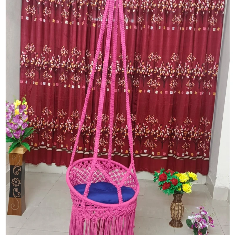 চেয়ার দোলনা গোলাপি কালার বেল্ট সহ 18